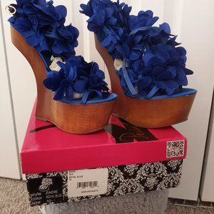 Privileged "Zadie" Royal Blue Invisible Heels